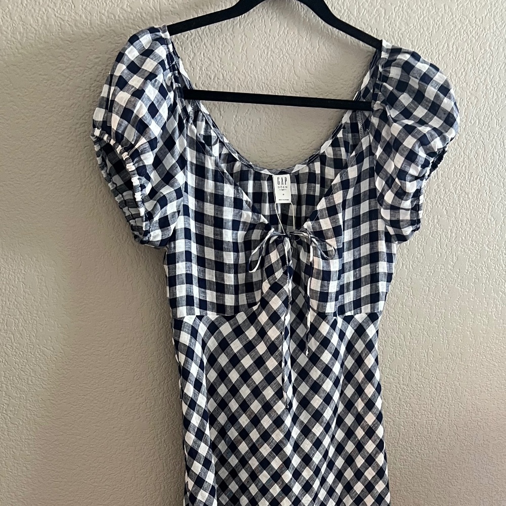 Gap x Doen Linen Gingham Dress